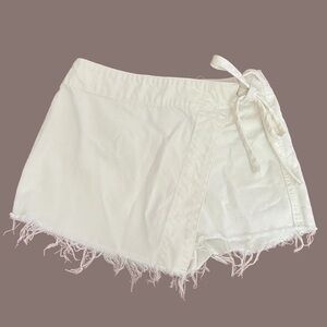 We The Free White Tie Up Skort